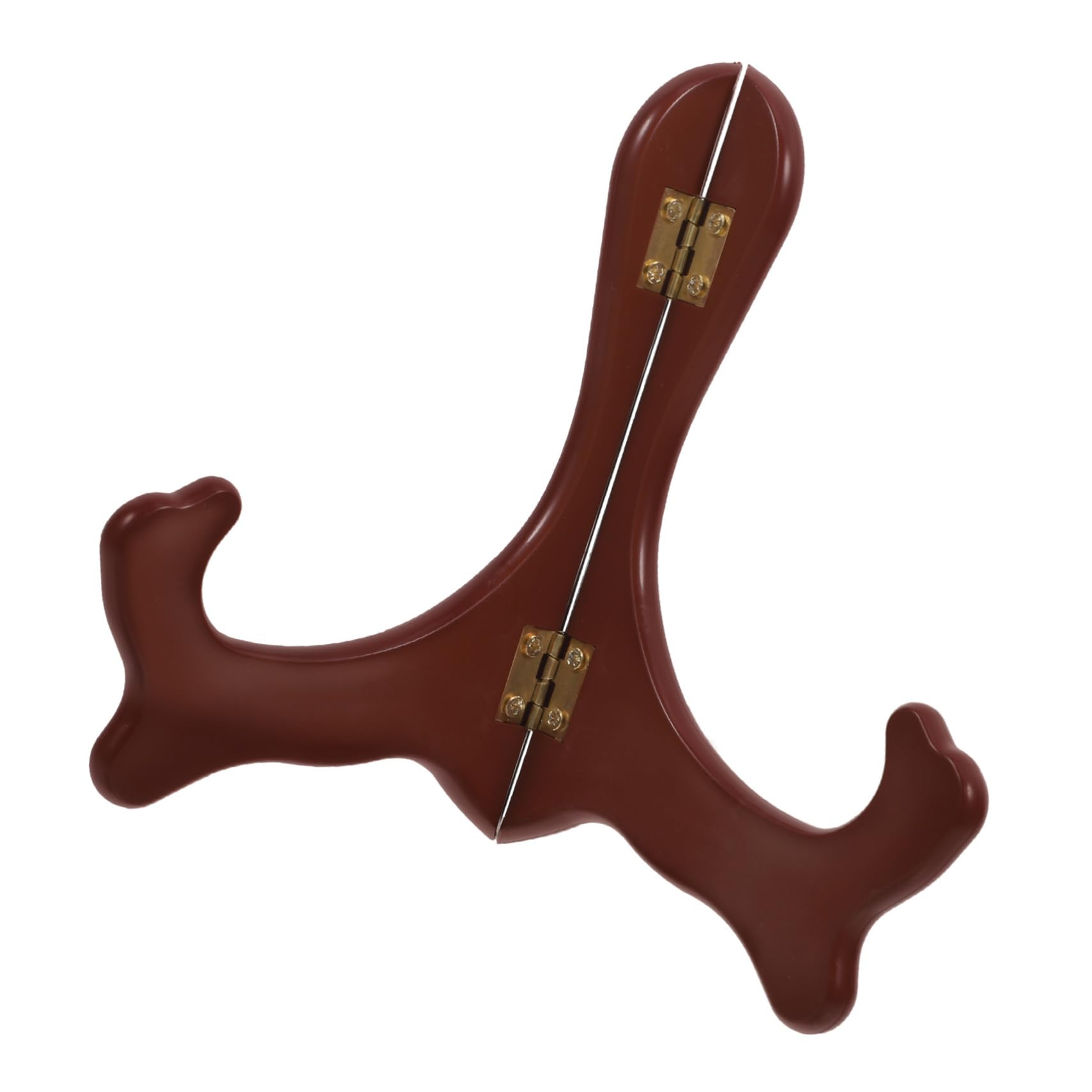 Veemoon Ceramic Plate Holder Plate Stand Display Holder Plate Holder Display Stand Picture Easel Stand Foldable Plate Small Plate Display Stand Dish Stands for Display. Plastic Brown