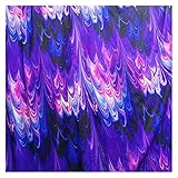 Muster: Gedruckte lila Flamme WanXingY Gestrickter Stoff lila Flamme-Druck-Stoff-Nähing-Badeanzug DIY. Sportkleidung Guter lila Stretch Schwimmstoff Baumwolle/Spandex (Größe : -150cmx150cm)