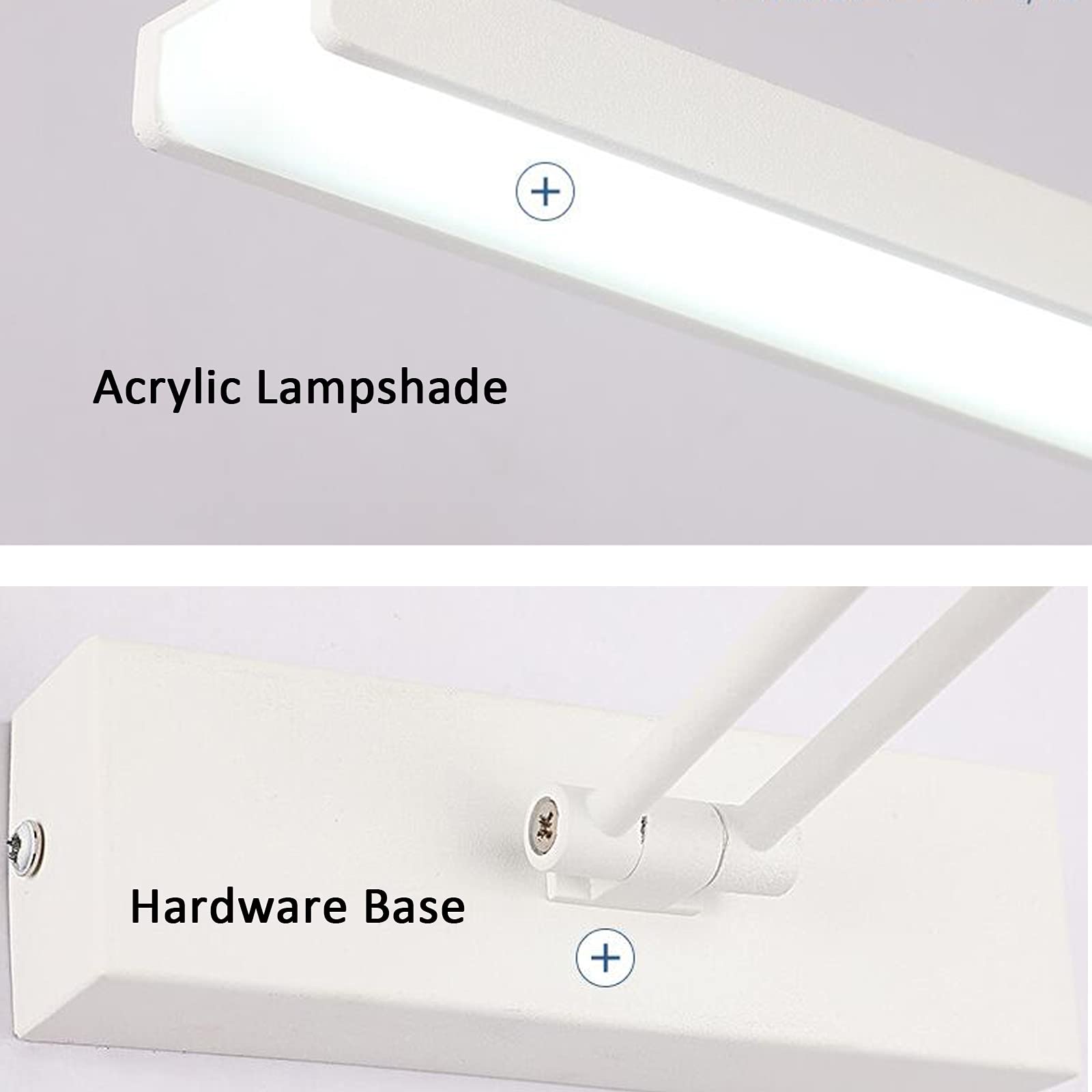 LED Badezimmer Wandleuchte, Eitelkeit Beleuchtung, Spiegel Frontbeleuchtung Einstellbarer Winkel, Make up Lampe, Schrankleuchten, Badleuchten Nebelscheinwerfer Wasserdicht (60
