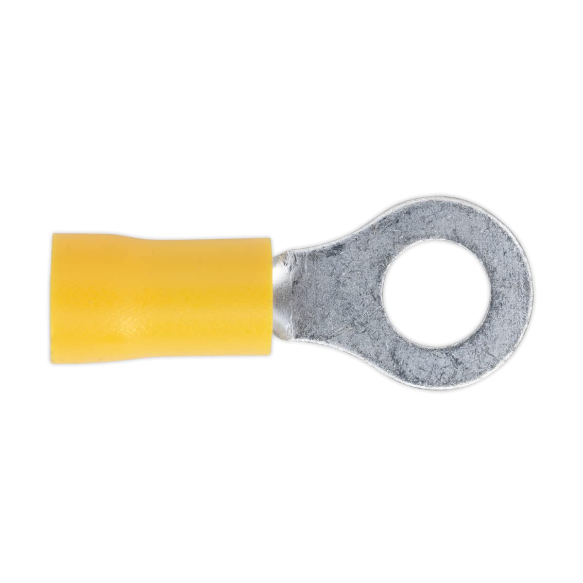 Sealey Easy-Entry Ring Terminal Ø6.4mm 1/4"" Yellow Pack Of 100 - Part No. YT19