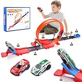 Kiapeak Slot Car Race Track Sets with 360° Loop & High-Speed Car, Car Race Track Sets for Kids 3-5 4-8 8-12, Racing Game Car Toys Gifts for Boys Girls Birthday,Christmas