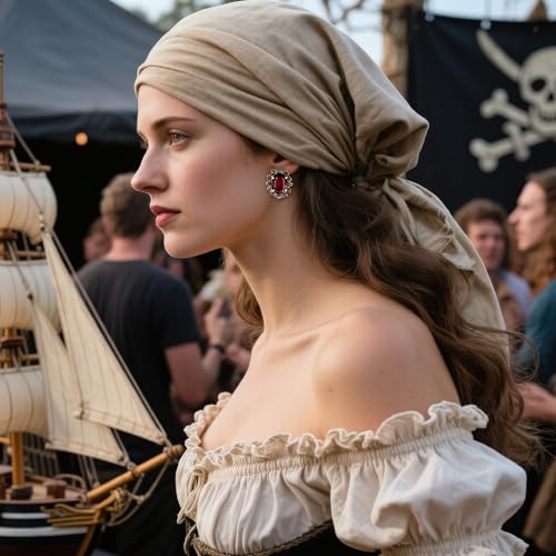 BriLove Women's Victorian Style Crystal Floral Scroll Cameo Inspired Oval Stud Earrings2