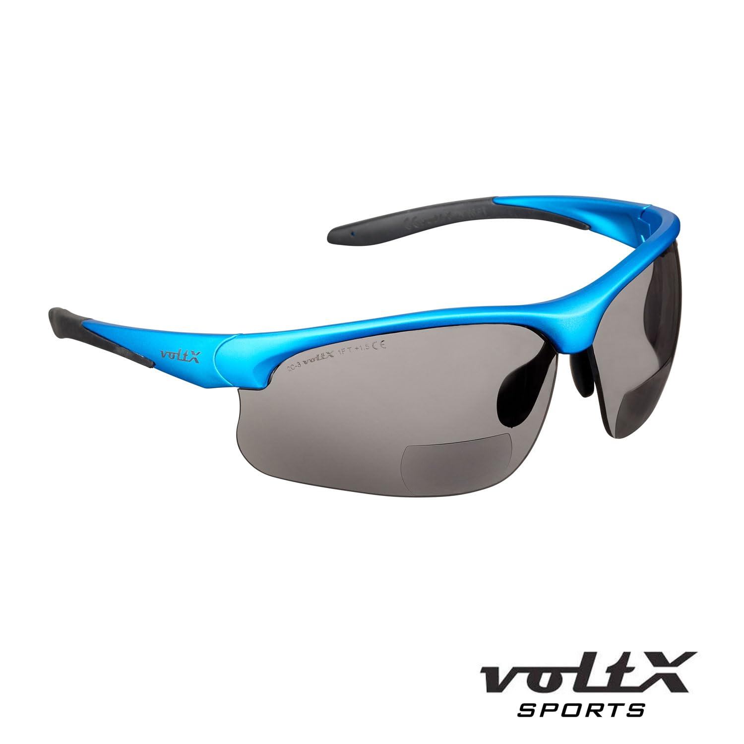voltX ULTIMATE SPORTS Gafas Seguridad Bifocales | Montura azul. Certificadas CE EN166FT. Lentes UV400 antivaho. Bolsa de microfibra incluida.