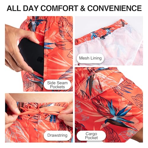 Image of Kanu Surf Men's Big Viper Extended Size Stripe Swim Trunk