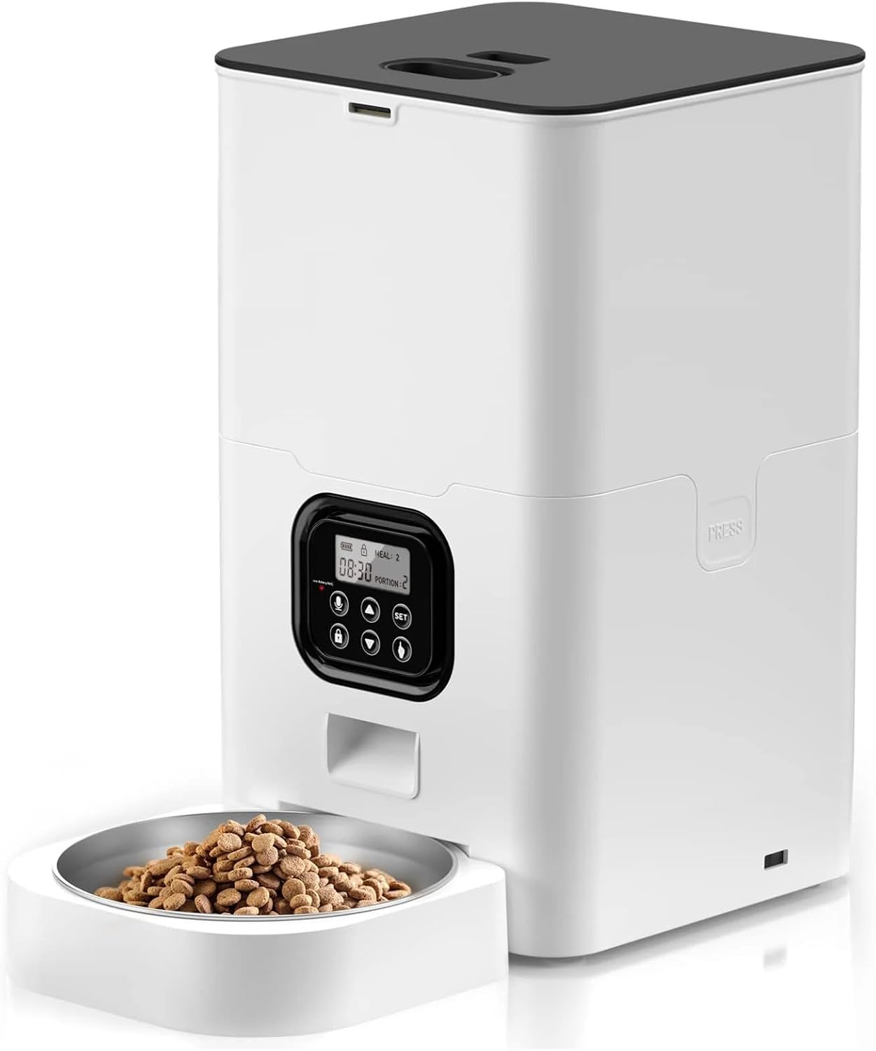 6L Automatic Cat Feeder, Programmable Dry Food Dispenser for Cats and Dogs