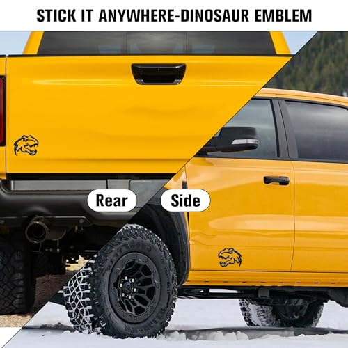 Insignia de dinosaurio autoadhesiva para RAM TRX 1500, emblema gráfico resistente en par 5