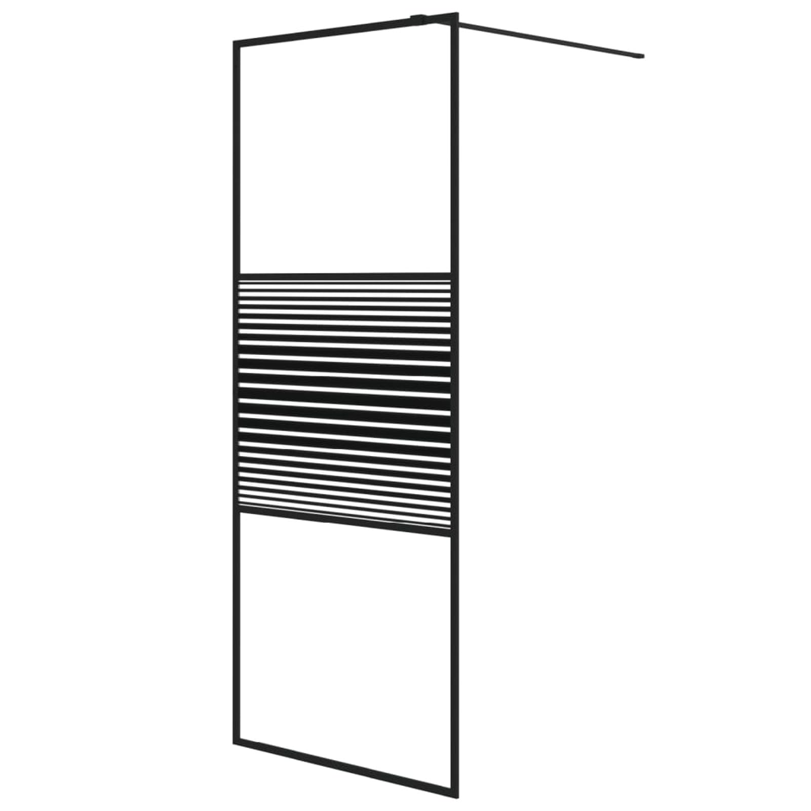 Mampara de Ducha Vidrio ESG Transparente Negro 80x195 cm, Mampara Bañera, Mampara Baño Ducha, Cabina De Ducha, Mampara Baño