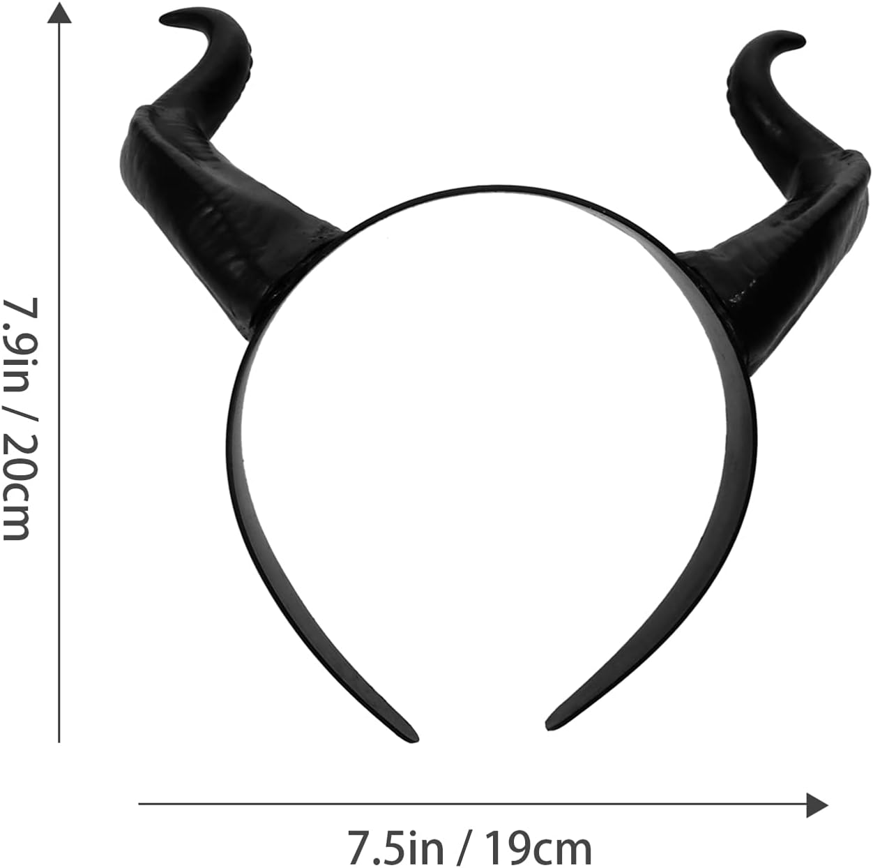 FRCOLOR Halloween Horn Headband Devil Horns Headdress Gothic Cosplay Costume for Women Dress up Party - Image 9