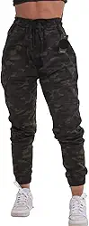 Calças Jogger Jeans Feminina Com Elástico Sarja