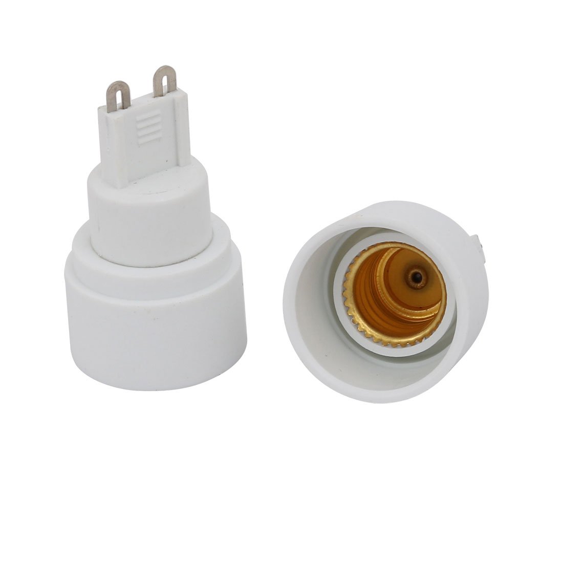Muiltvoe 2pcs G9 to E14 Extender Adapter Converter Light Bulb Socket Holder White