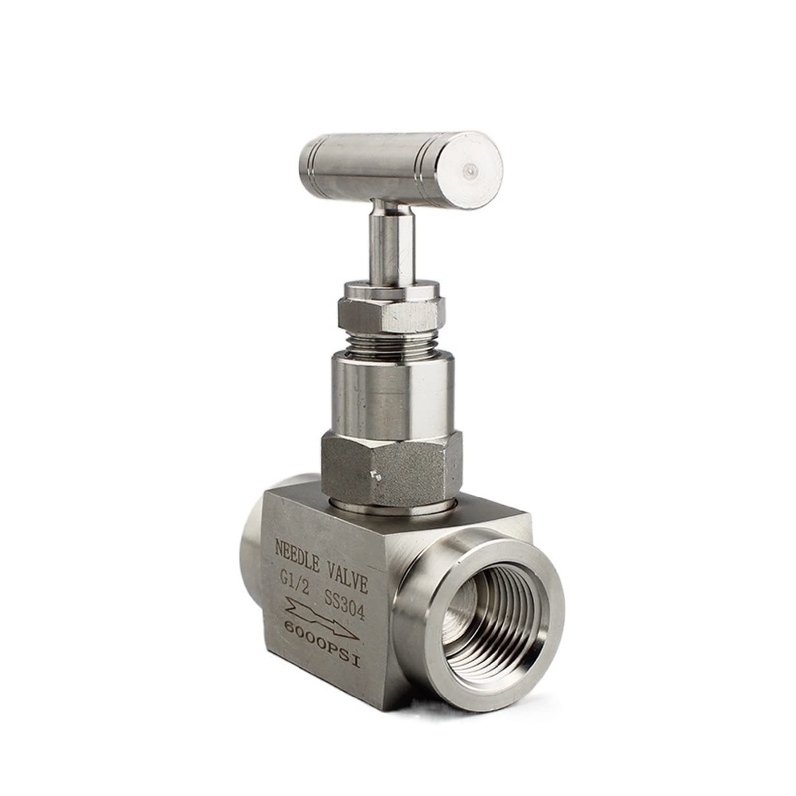 Resiste altas presiones y temperaturas extremas Válvula de aguja de alta presión de acero inoxidable SS304/316 Agua Gas BSP/NPT(Bsp,1/8 Inch)