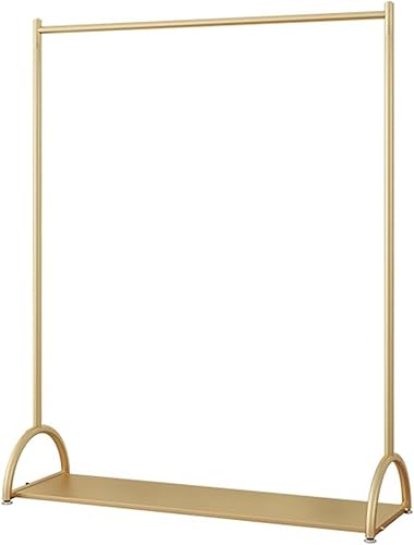 Perchero de ropa moderno de metal para colgar ropa, perchero dorado con estantes, organizador de ropa de pie para dormitorios y boutiques, perchero