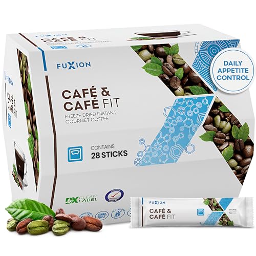 FuXion | Caf Fit & Cafe Fit | Gourmet Slim Coffee | Appetite Control & Energy Support | Supports Fat Metabolism | Green Coffee Formula | 28 Sticks