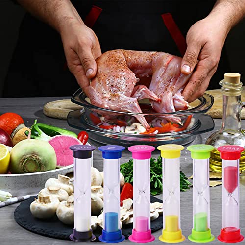 Sand Timer, 6 Pcs Colorful Hourglass Timer 30Sec / 1Min / 2Mins / 3Mins / 5Mins / 10Mins Sand Clock Timers, Sandglass For Kids Classroom Kitchen Home Office Decoration Red #TOP5