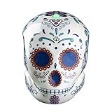 Halloween Forevermore Ceramic Essential Oil Diffuser | Day of the Dead Sugar Skull Design | Adjustable Light Settings | Silent Personal Humidifier for Aromatherapy Oils