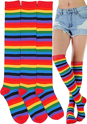 Image of ToBeInStyle Women's Colorful Patterned Design Knee High Socks