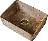 Céramique de porcelaine durable : le lavabo de la vasque au-dessus du comptoir est fabriqué en céramique de haute qualité et cuit à haute température pour une utilisation durable et ne se décolore pas avec le temps.