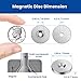 Powerful Neodymium Magnets - 10 Pack of 26lb Pull Rare Earth Magnets with Nickel Coating for DIY Projects, Countersunk Hole and Self-Adhesive Installation, 1.26'' x 0.2''