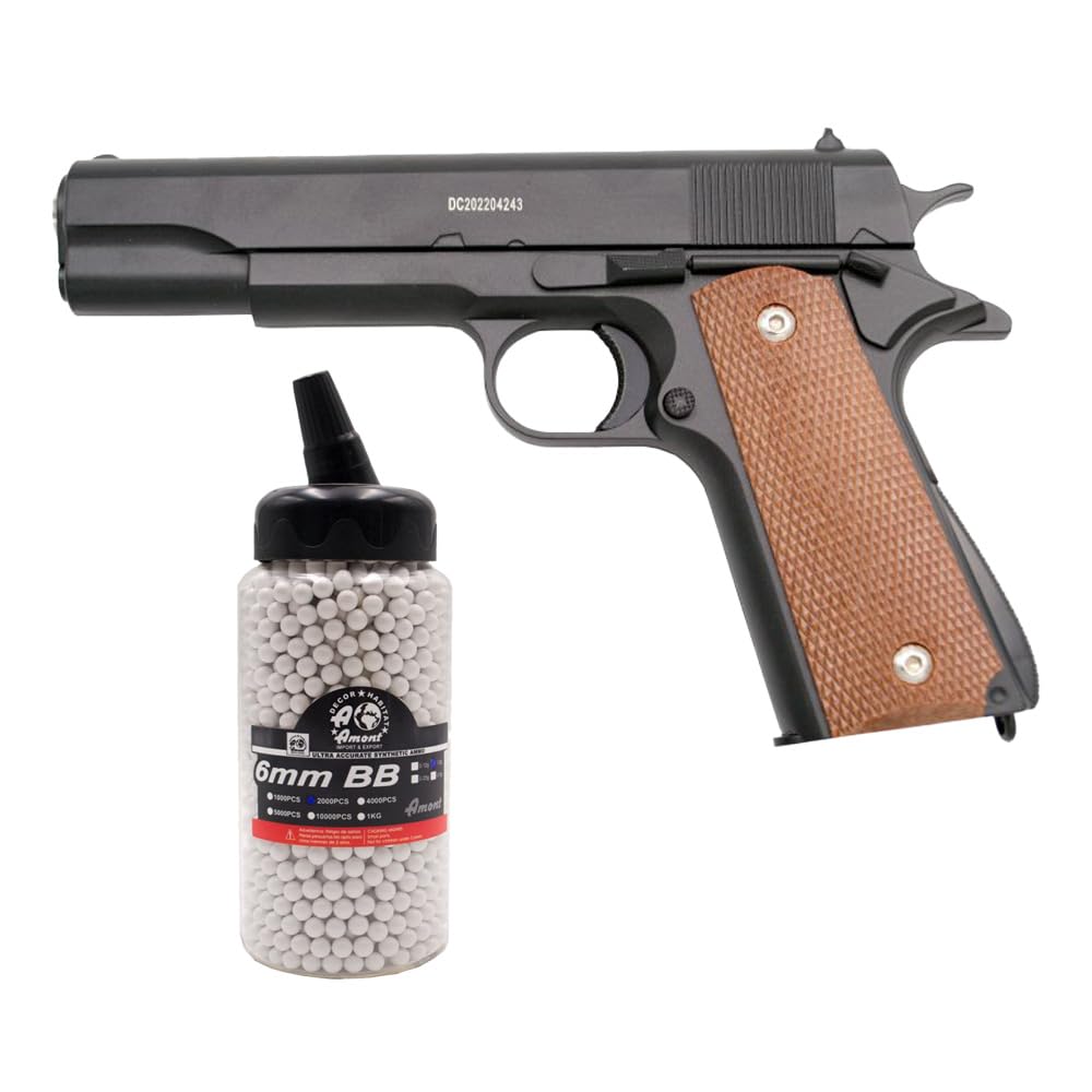 Softair Pistole Set Vollmetall <0,5 Jule mit 2000Stück Softair Munition 6 mm Softair G13N Federdruck