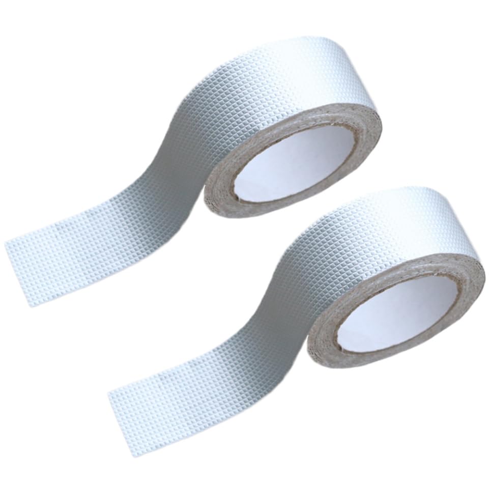 ULTECHNOVO 2pcs Aluminum Foil Butyl Tape Strong Leak Repair Roof Patching Sealant UV Resistant Weatherproof Tape for Rv Trailer Window Pipe