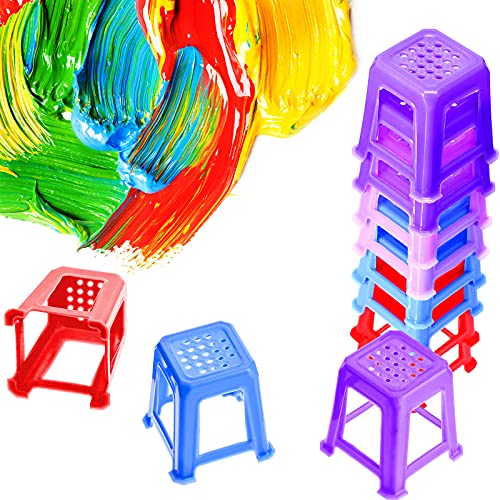 16 Pieces Paint Stand Canvas Stands For Painting Canvas Feet Risers Mini Non-Skip Fluid Painting Supplies Solid Color Plastic Paint Pouring Tools For Painting Supplies (Multi-Colors) #TOP3