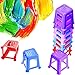 16 Pieces Paint Stand Canvas Stands for Painting Canvas Feet Risers Mini Non-Skip Fluid Painting Supplies Solid Color Plastic Paint Pouring Tools for Painting Supplies (Multi-Colors)