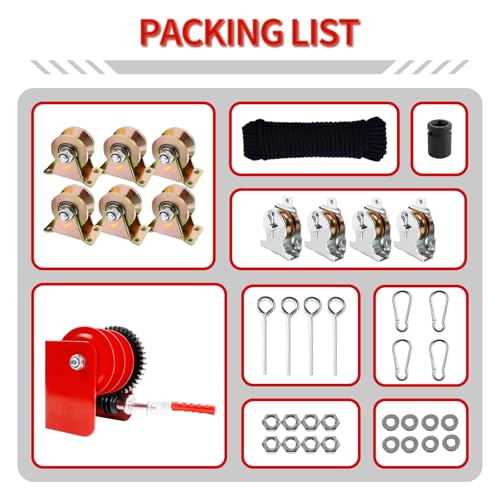 Adjustable-Overhead-Storage-Lift--Heavy-Duty-Garage-Ceiling-Storage-Racks-300-lbs-Capacity-Ceiling-Mounted-Hoist-Overhead-Garage-Storage-Rack-System-for-Garage-Organization