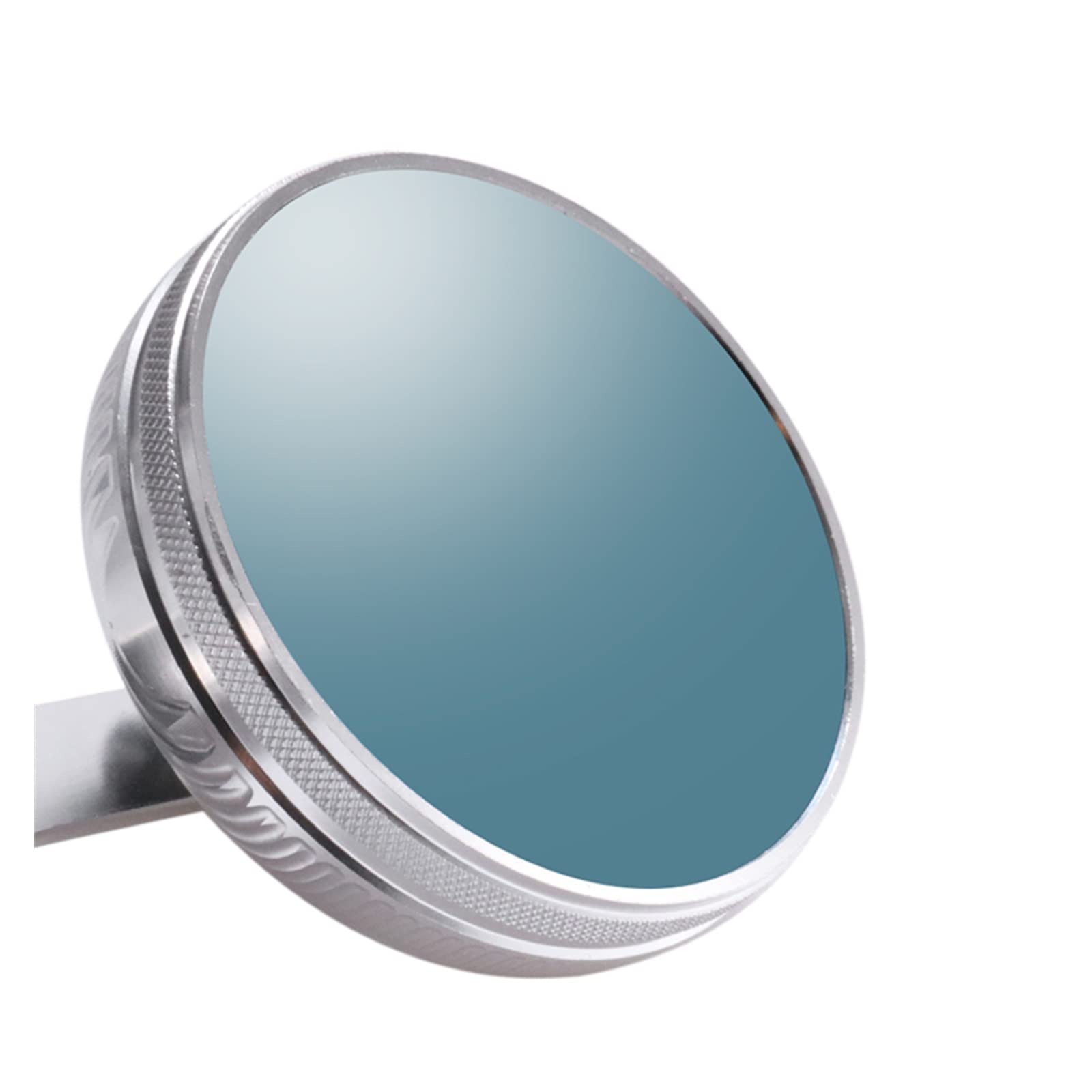 Moto Specchietto Retrovisore Specchietto Retrovisore Moto Vetro Blu Antiriflesso Specchi in Alluminio CNC Fit 13-14/17-18mm Manubrio per Cafe Racer per Specchietti Moto(Argento)