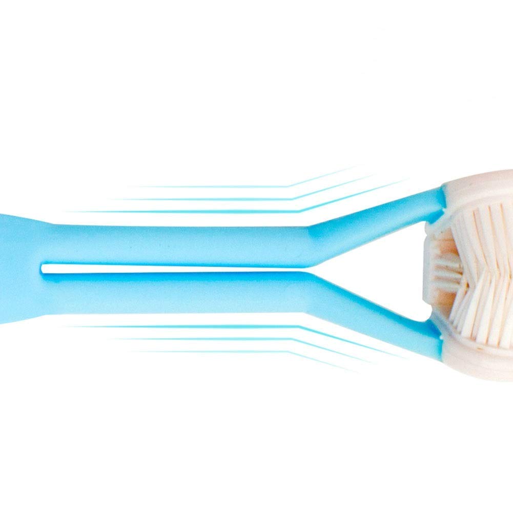 ZUMAHA Spazzolino da Denti dal Design Unico a 3 Lati, setole ad Angolo Grande per Pulire Ogni Dente spazzolino Manuale, Confezione da 6 spazzolini da Viaggio