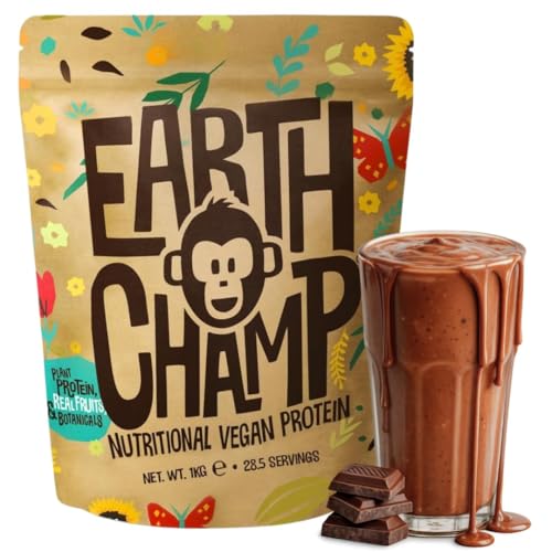 Veganes Proteinpulver Power-Mischung Nur natürliches Pflanzeneiweiß mit Früchten und Pflanzenstoffen Reich an Eisen Magnesium und Zink frei von Gluten Milchprodukten und Laktose