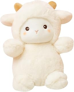 Hohopeti Sheep Animal Plush Cartoon Appease Toy Sheep Plush Toy Kids Sleeping Toy Soothing Sheep Plush Appease Toy