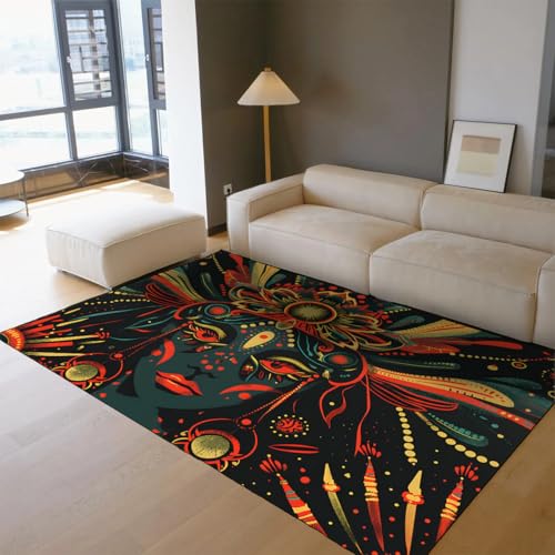 Carpette bas descente lit tribale pour salon et chambre