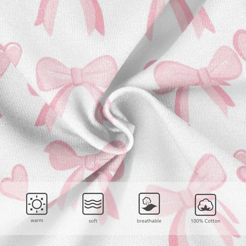 Wusikd Cute Pink Bows Boys' Underwear Cotton Heart Boys Briefs Soft Toddler Underwear 2T3