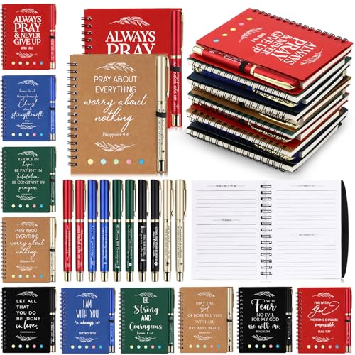 Carnet de notes pour école du dimanche Lot de 50 livrets chrétiens à spirales pour enseignants