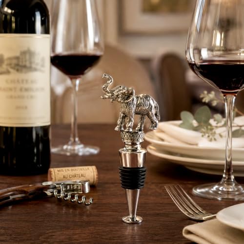 Image of Wine Reusable Wine Beverage Bottle Stoppers Elephant Shape Wine Accessories and Gifts by Homestia