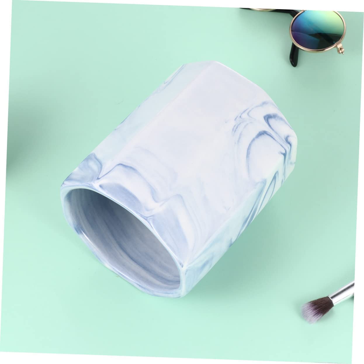 Porte-stylo Pot à crayons Fournitures de bureau Organisateur de stockage Porte-conteneurs Bureau Nordique Gris Fournitures Tasse de bureau Conteneur de stylo en céramique Bureau Cas d'école Décoration