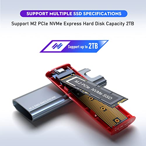 Enclosure Septpenta M.2 NVMe SSD, Alta Velocidad 10Gbps miniatura 2
