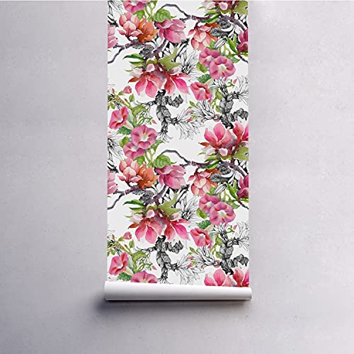 Papier peint fleurs en floraison 152x104cm pour rénover un meuble abîmé