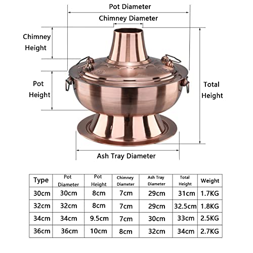 Olla Caliente Tradicional de Cobre China 32cm miniatura 6