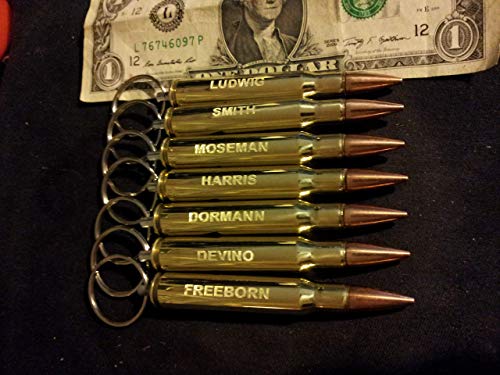 SIX Engraved 3006 bullet bottle opener key chains ...
