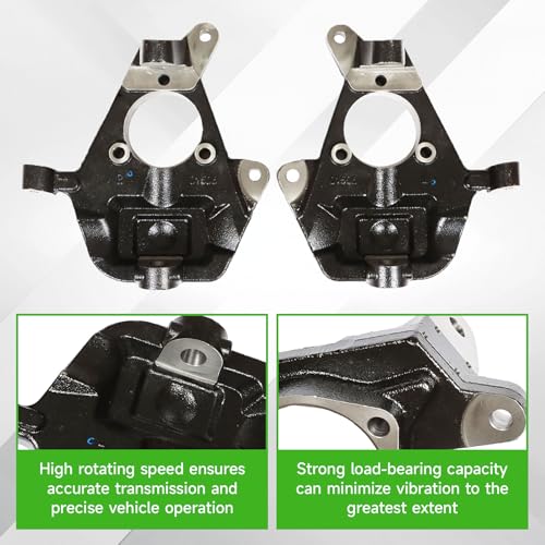 munirater Pair of 2-Inch Front Drop Lowering Spindles Replacement for Silverado 1500 1999-2006 Replacement for Sierra 1500 2WD 1999-2006 - Image 6