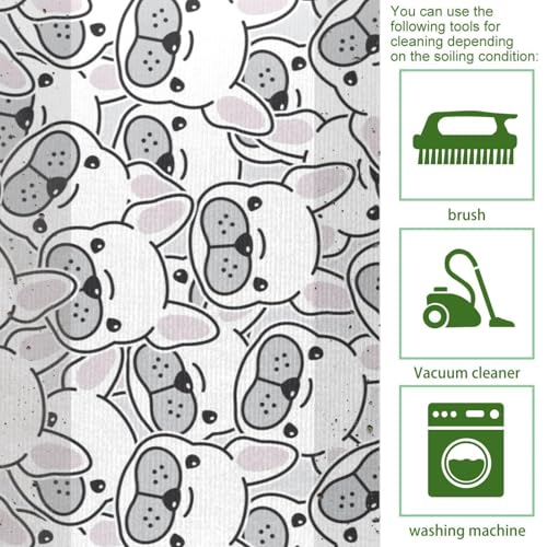 Tapis de cuisine absorbant lavable lot de 2 antidérapant motif chien