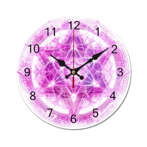 Horloge murale en bois Cube de Métatron 60x60 cm rétro silencieuse