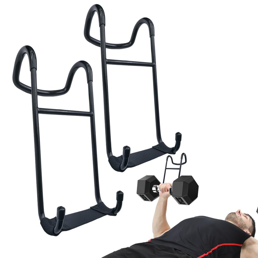 Crochets pour Haltères Qivine 2 Pièces Capacité 250lb pour Fixation Fitness