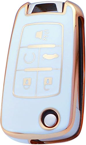 ontto Funda para llavero con tapa de 5 botones para Chevy Car Key Case Fit para Buick Lacrosse Encore Allure Remote Key Holder disponible en Yaxa Peru
