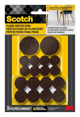 Preisvergleich Produktbild Scotch Filzpads, rund, braun, 2,5 cm Durchmesser, 16 Pads / Packung (SP821-NA)