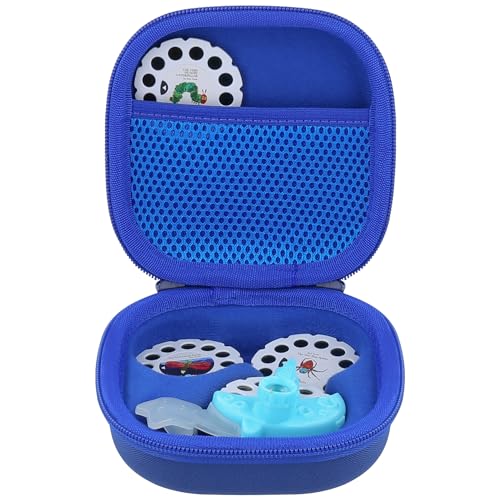 Image of Aenllosi Hard Carrying Case Replacement for Moonlite Mini Projector Gift Pack fits upto 20 Storybook Reels,Storybook Projector Organizer (Deep Blue)