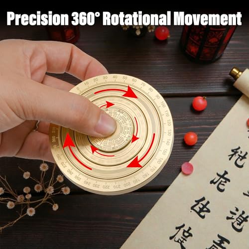 Brújula Feng Shui Luo Pan Mini Rotatoria 3.1 Pulgadas miniatura 3