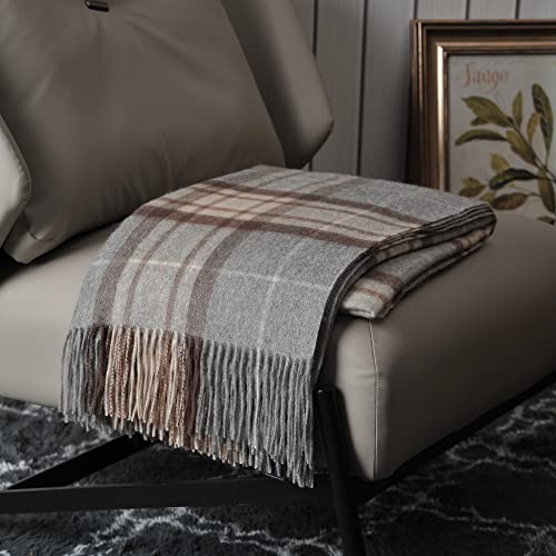 EP Mode 100% Pure Cashmere Throw Blanket for Sofa, Classic