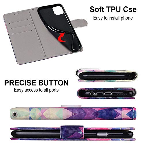 Yiizy Custodia per Huawei P30 ELE-L29, a portafoglio 3D, in pelle di protezione magnetica, in silicone TPU, custodia per Huawei P30 ELE-L29, con slot per carte, funzione di supporto (oro rosa